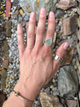 Load image into Gallery viewer, Bright Blue Sea Glass Ring

