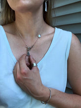 Load image into Gallery viewer, Seaglass and Pearl Toggle Clasp Necklace
